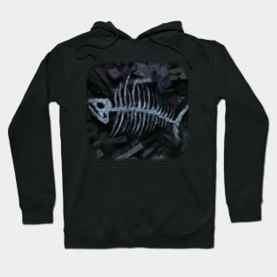 Dark fishbone Hoodie